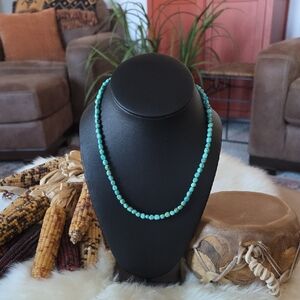 Gorgeous NWOT Native American Navajo Royston Turquoise Bead Necklace 🩵🎁🩶
